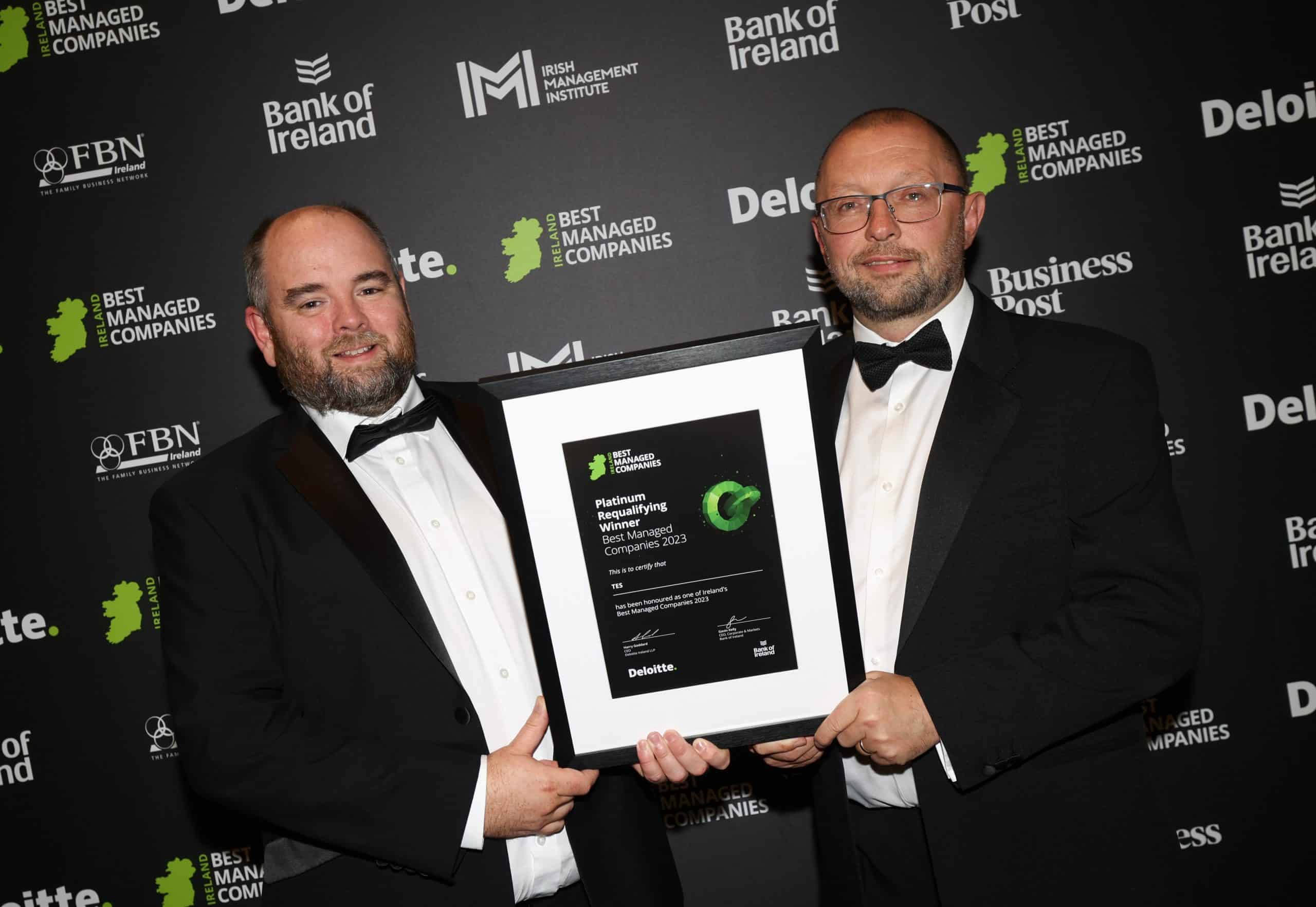 10th year in a row! TES announced as one of Ireland’s Best Managed Companies!